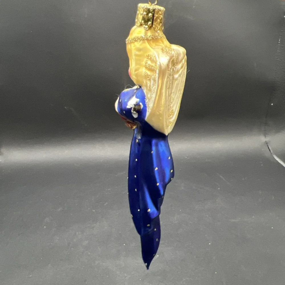 Vintage Christmas Christborn Germany Hand-Blown Glass Angel Icicle Ornament